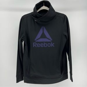 Reebok Speedwick Pullover Sweatshirt, Cozy High Neck, Pockets, Women’s Medium